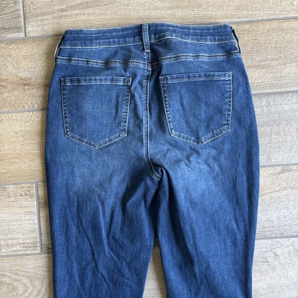 NYDJ Womens Size 6 Jeans Slim Bootcut Slimming Raw Edge Hem Cool Embrace - Picture 12 of 14